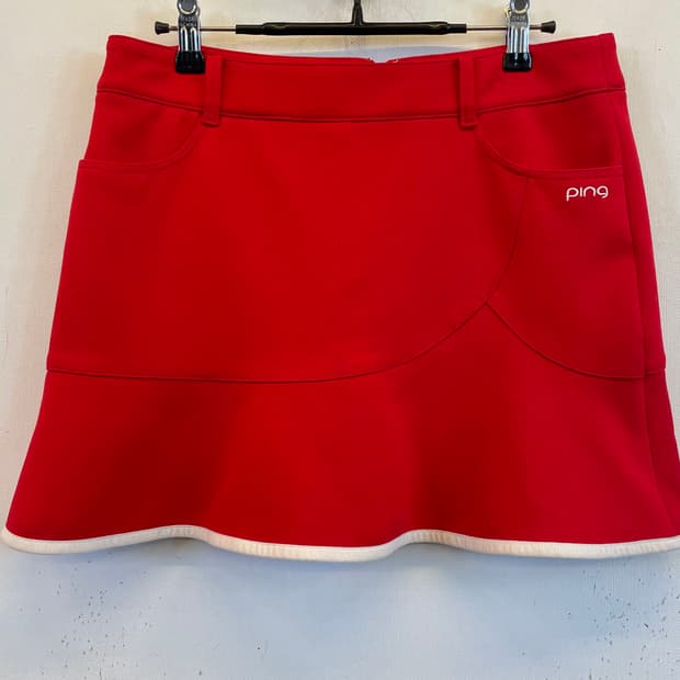 PING 핑 골프스커트70 골프치마70 골프웨어:) 레드스커트 빨간치마