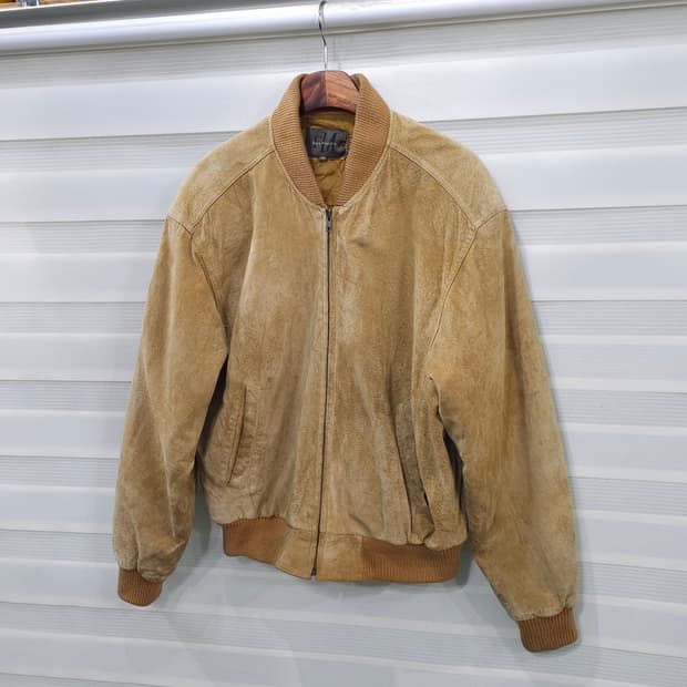 JAPAN 80-90s 빈티지 스웨이드 봄버 자켓- M