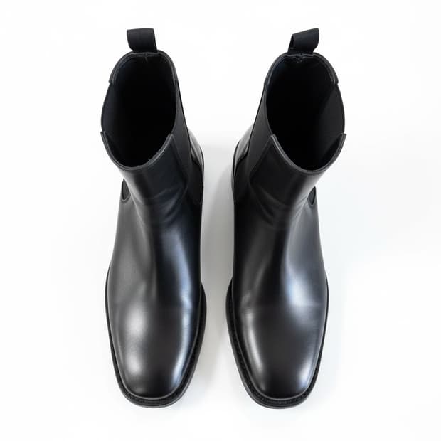 Belluet 블랙 가죽 첼시 부츠