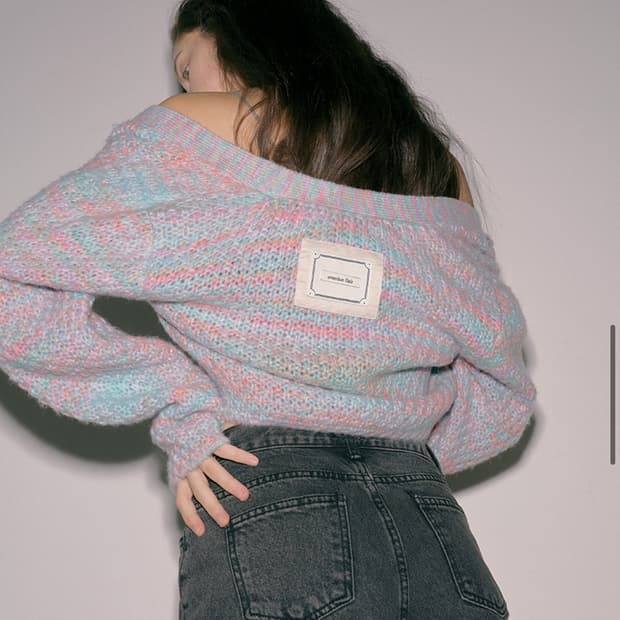 파스텔 샤베트 니트 가디건 (나시포함 새상품)