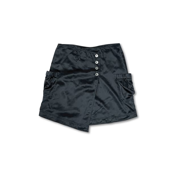 Pocket Lab Silk Mini Skirt