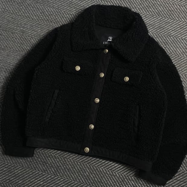 빈티지 우먼스 플리스 자켓 블랙y 4013