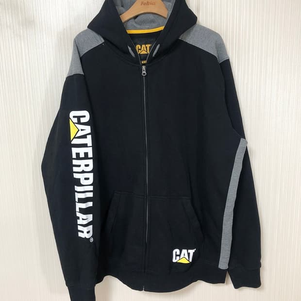 캐터필러(CATERPILAR) CAT로고 패널 스웨트셔츠/후드집업 2XL