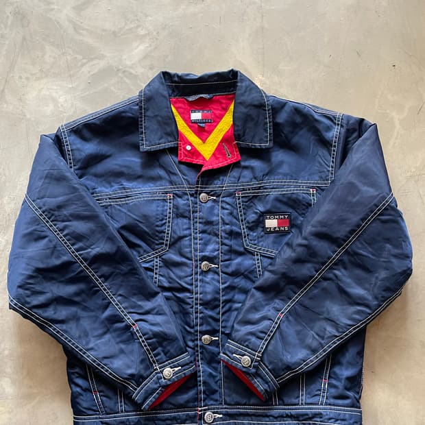 Tommy Jeans 크롭 자켓 네이비 XL