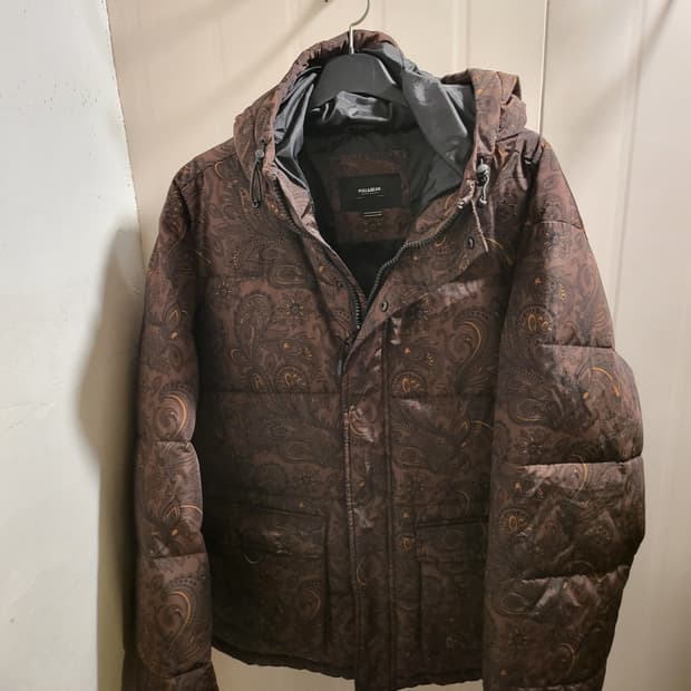 풀앤베어 헤이즐넛 패턴 패딩 105사이즈