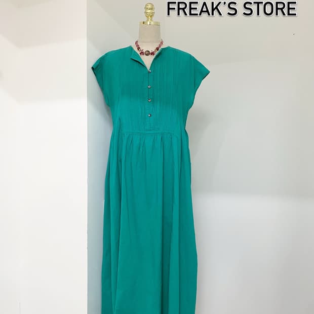 Freak’s Store 청록 핀턱 롱OPS