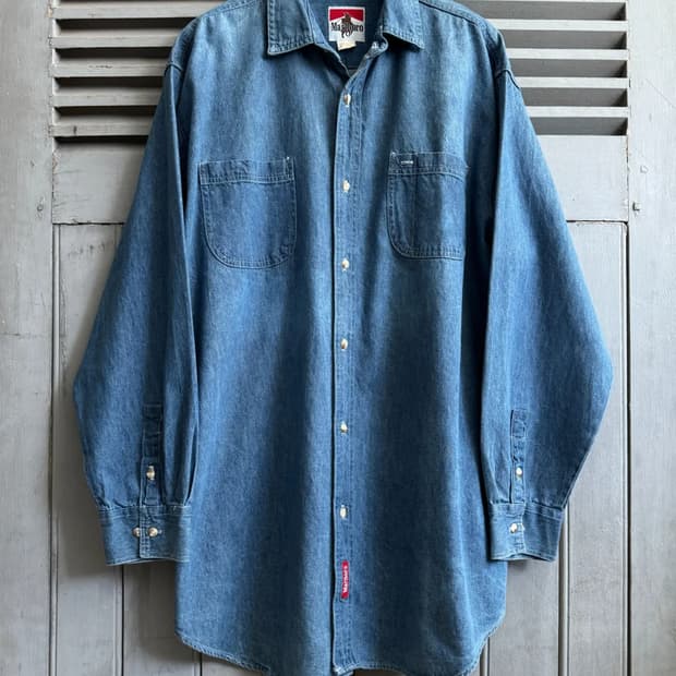 [XL]90's 말보로 USA 웨스턴 데님 셔츠