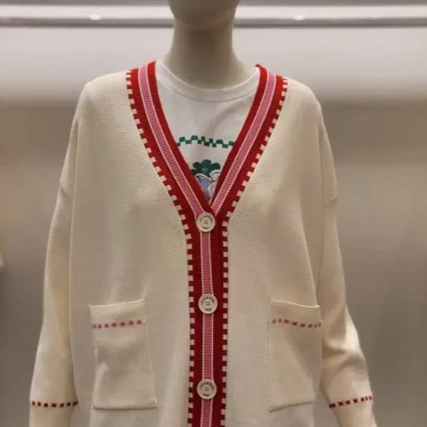 여성 55size 오즈세컨 니트 가디건