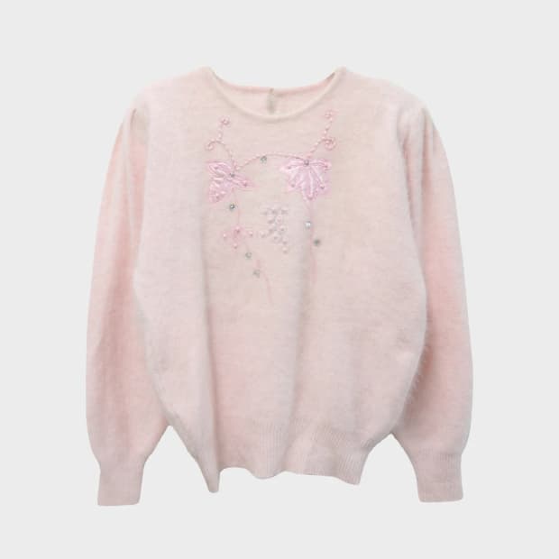 딸기우유 히메갸루 울 앙고라 혼방 니트 63078