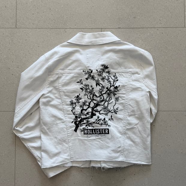 홀리스터 자수 데님 자켓