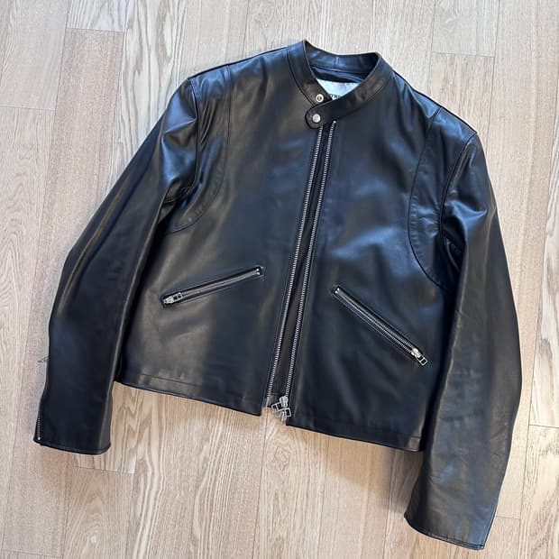 토니웩 이탈리안 카프 레더 가죽 카페 레이서 자켓 L 사이즈