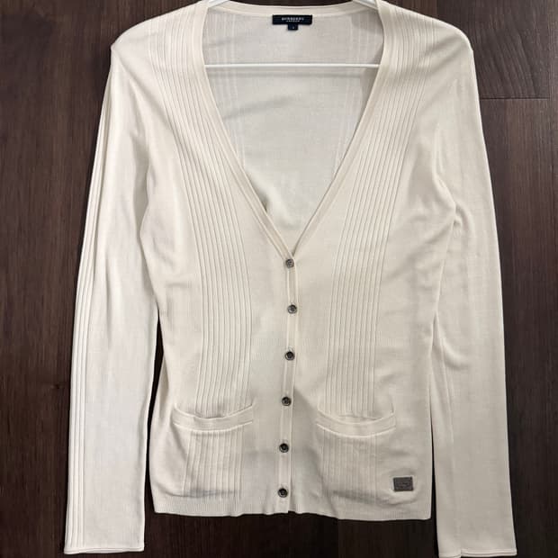 버버리 실크 가디건