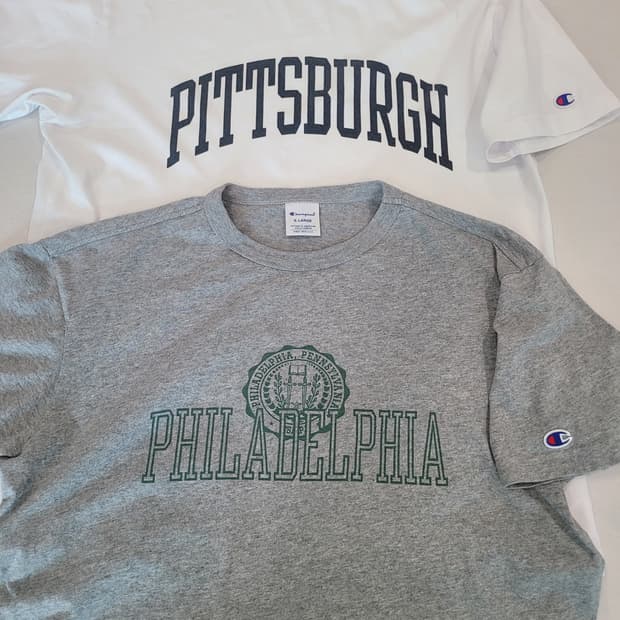 희귀) 챔피언 x 빔즈(BEAMS) 별주 콜라보 티셔츠 2종 - 시티보이