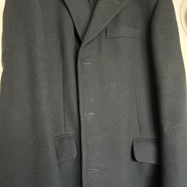 Prada 블랙 싱글 브레스트 코트 48사이즈