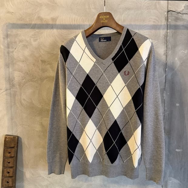 프레드페리 아가일 니트 남성95-100