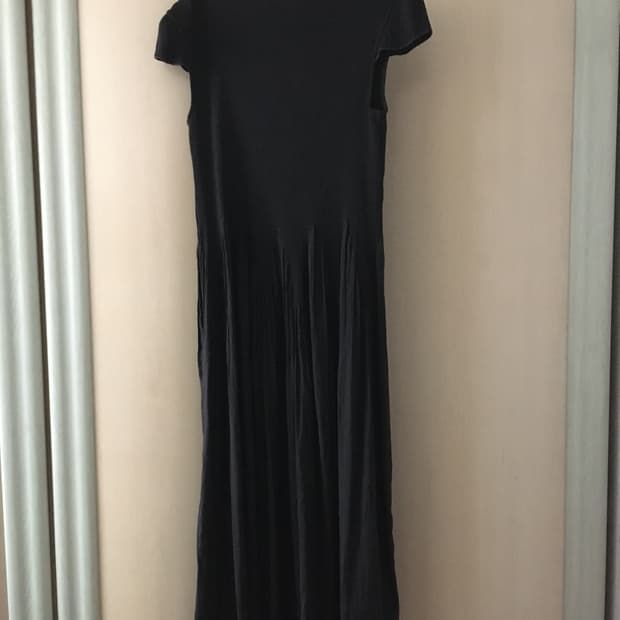 일본빈티지 고동색 레이어드 롱원피스 드레스 플리츠 레이스