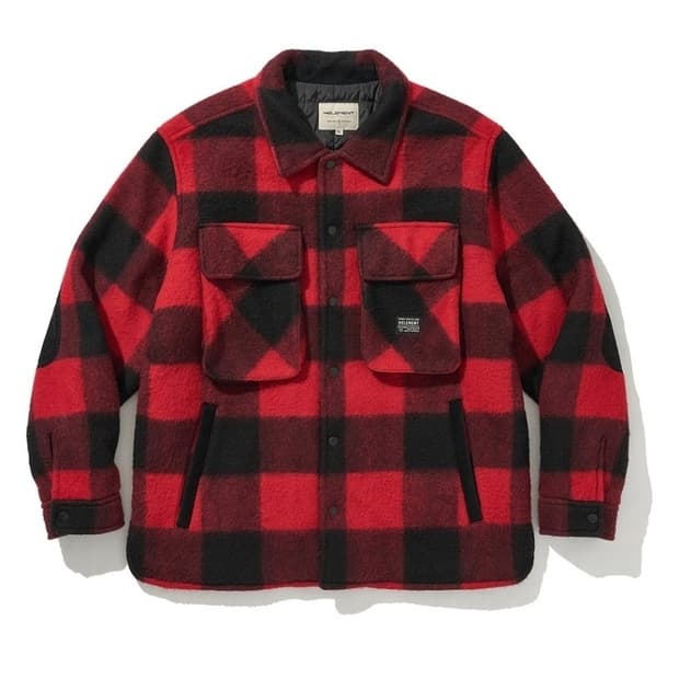 [XL]힐리먼트 럼버잭 플란넬 체크 패딩 자켓