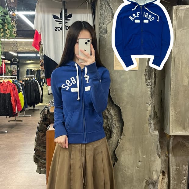 아베크롬비 후드집업 블루 XS #csz1672