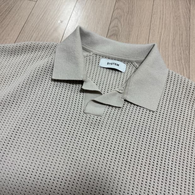 시스템옴므(SYSTEM) 펀칭 카라 니트 100