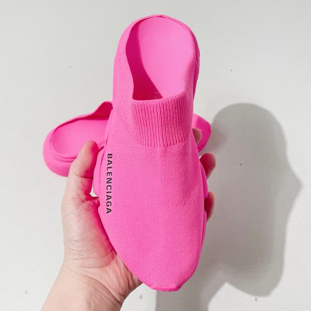 (정품/새상품) 발렌시아가 여성 핑크 스피드 뮬