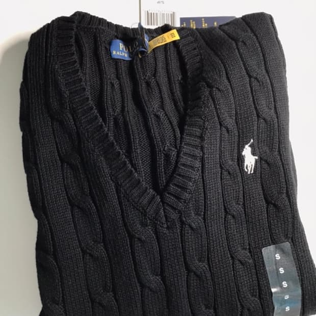 정품 폴로 우먼즈 브이넥 s 