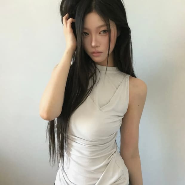 아일릿 민주 착용 플레어업 Draped Sleeveless Top