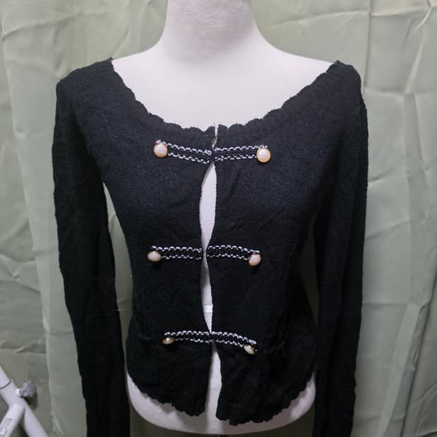 마즈깔 가디건 금장 가디건 갸루