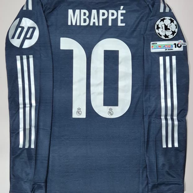 25-26 레알마드리드 어웨이킷 음바페 긴팔 유니폼 XL