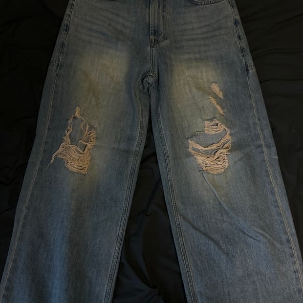 노운 디스트로이드 와이드 데님