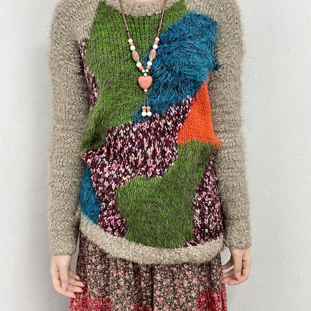 하구미 컬러 니트