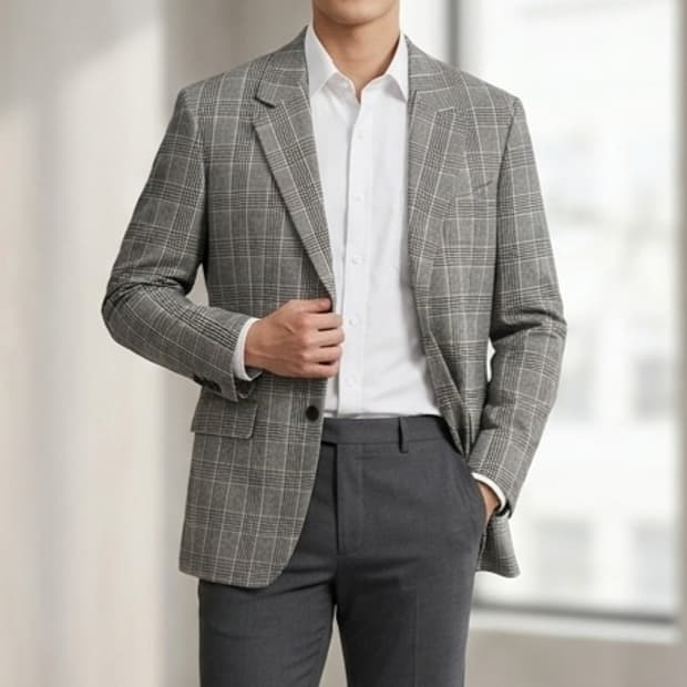 [105]지오송지오 글렌체크 자켓
