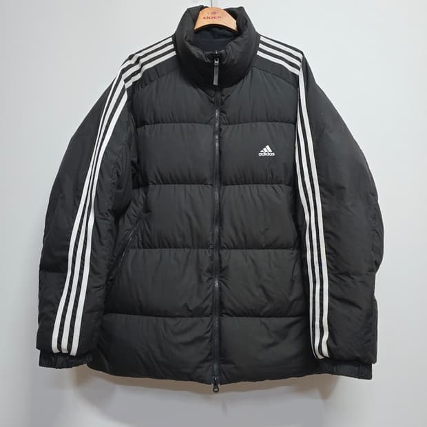 아디다스 다운패딩 블랙 리버시블