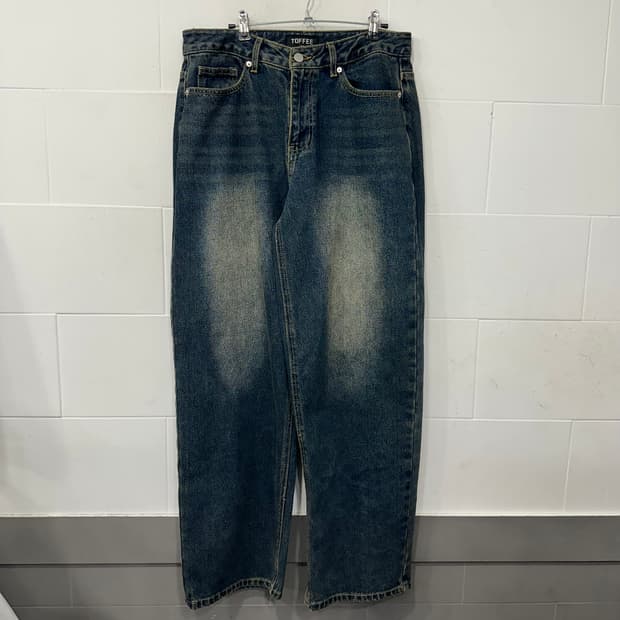 토피 와이드데님팬츠