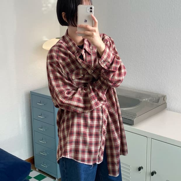 랭글러 체크 포켓 셔츠 (Man 2XL) AB0814