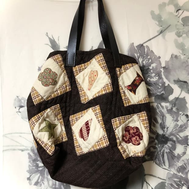 빈티지 모리걸 패치워크 숄더백 에코백