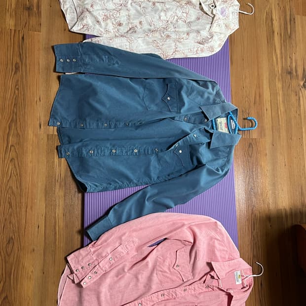 빈티지 웨스턴셔츠 3벌 일괄