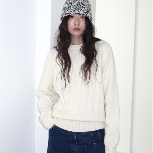 포니테일 보이프렌즈 니트