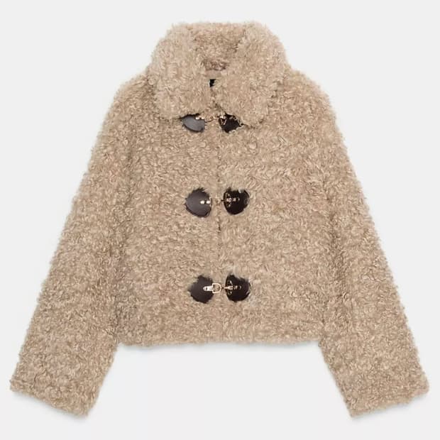 자라 ZARA 페이크 퍼 토글 재킷 M 사이즈 4968/250/704