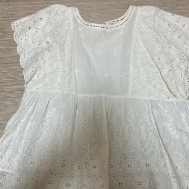 빈티지 자수 블라우스