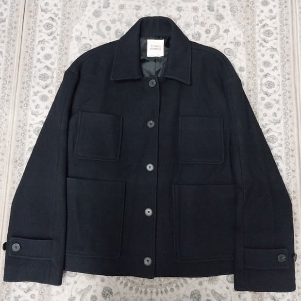 스튜디오 톰보이 블랙 울 블랜드 포켓 자켓 F