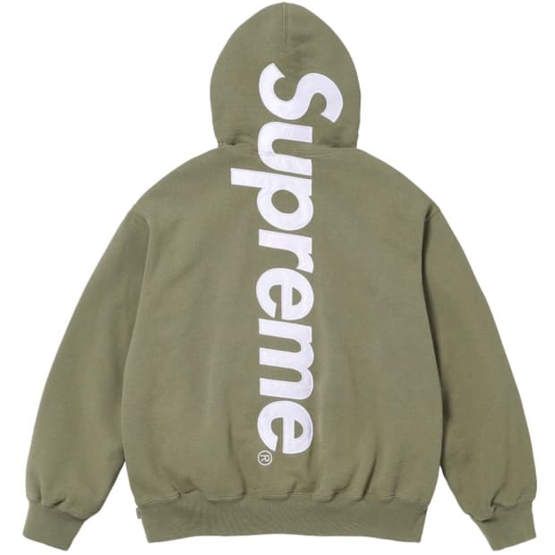 슈프림 사틴 아플리케 후드 스웨트셔츠 23FW