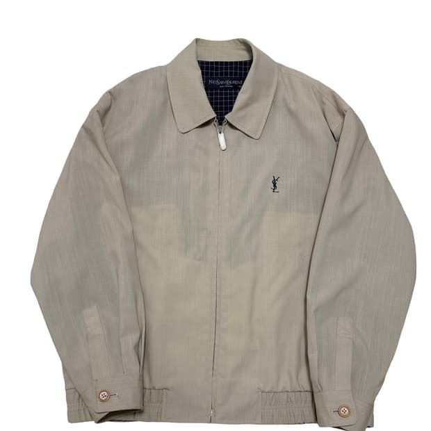 YSL 입생로랑 베이지 블루종 자켓
