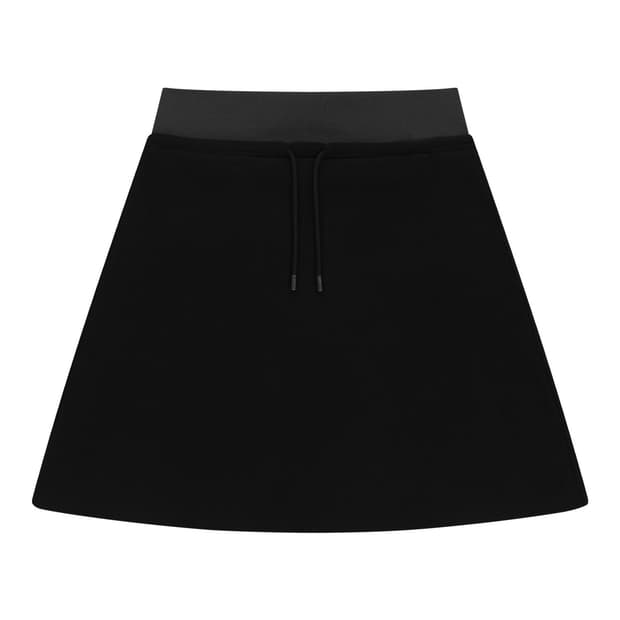 코이세이오 038 MINI WAFFLE A-LINE SKIRT BLACK