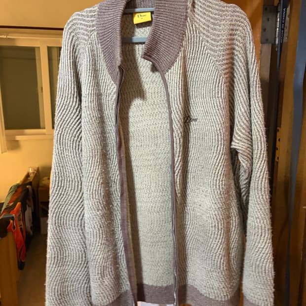 다임 더블 지퍼 니트