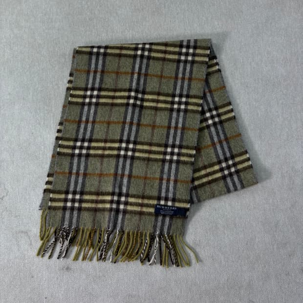 버버리 노바체크 그린 캐시미어 머플러