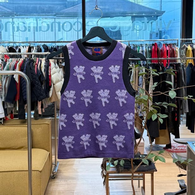 헤븐 바이 마크 제이콥스 퍼플 패턴 슬리브리스 