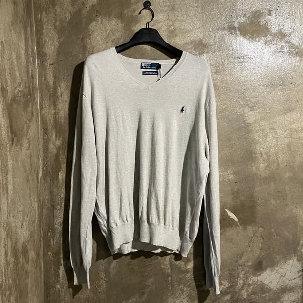 폴로랄프로렌 피마코튼 브이넥 니트