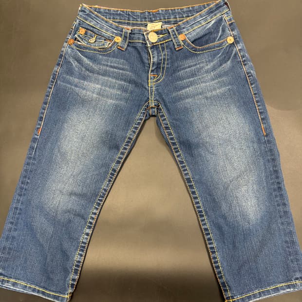 트루릴리젼 데님 청바지 7부