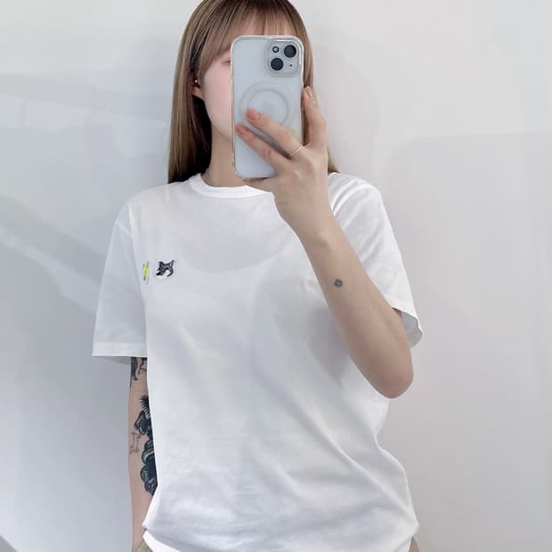 메종키츠네 더블폭스 반팔