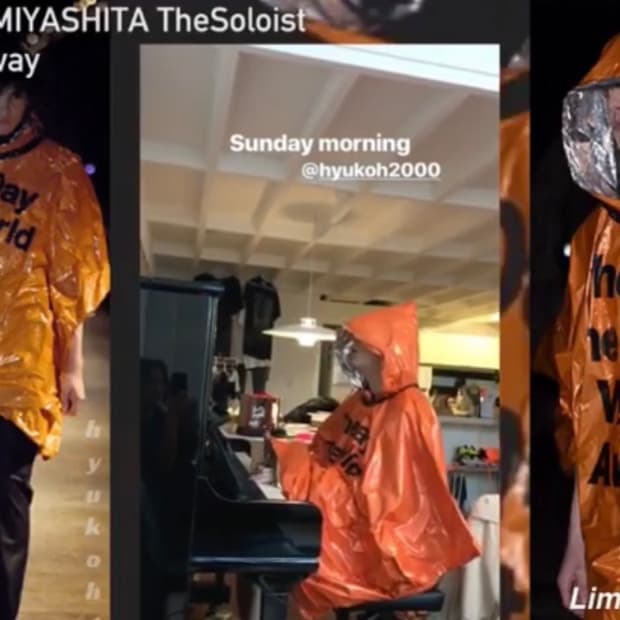 더 솔로이스트 18aw 피날레 판초 (오혁 착용)